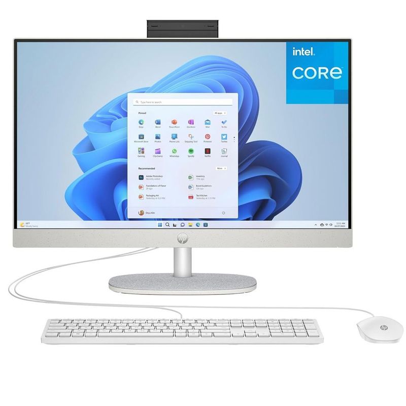computador hp 23,8" aio full hd 32/1tb branco a-bi