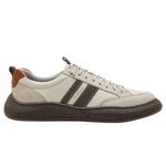 tênis casual masculino n°42 democrata vibe marrom creme (mp)