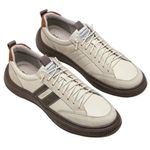 tênis casual masculino n°42 democrata vibe marrom creme (mp)