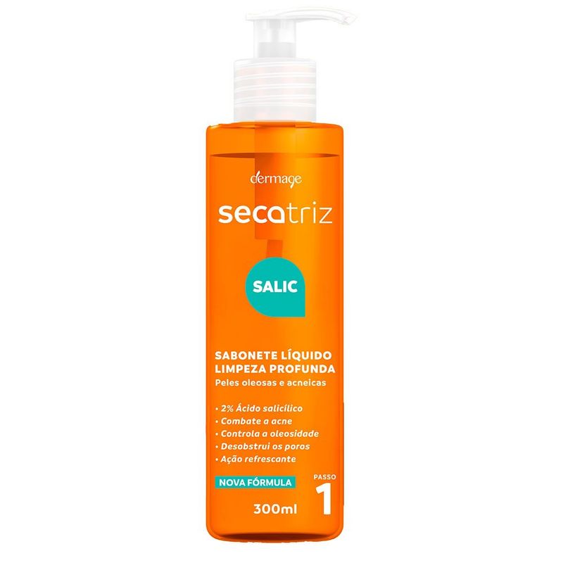 sabonete líquido limpeza profunda secatriz salic 300ml