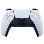controle sem fio playstation 5 sony dualsense branco e preto (rcell)