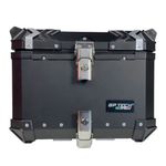 baú moto traseiro gp tech alumínio 45 litros preto (mp)