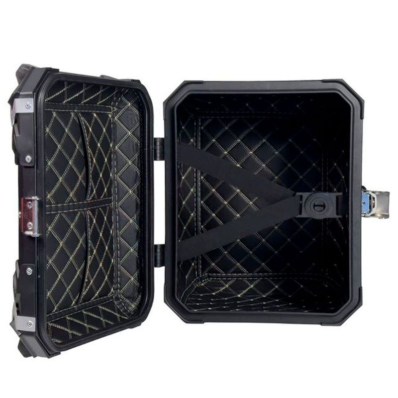 baú moto traseiro gp tech alumínio 45 litros preto (mp)