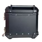 baú moto traseiro gp tech alumínio 45 litros preto (mp)