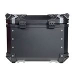 baú moto traseiro gp tech alumínio 45 litros preto (mp)