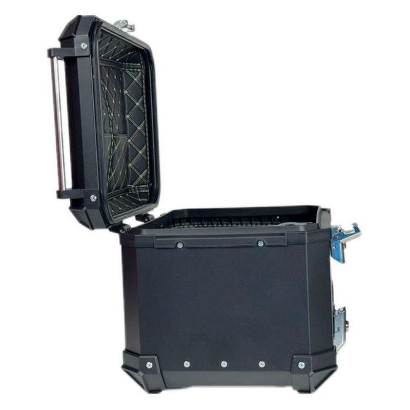 baú moto traseiro gp tech alumínio 45 litros preto (mp)