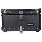 baú moto traseiro gp tech alumínio 65 litros preto (mp)