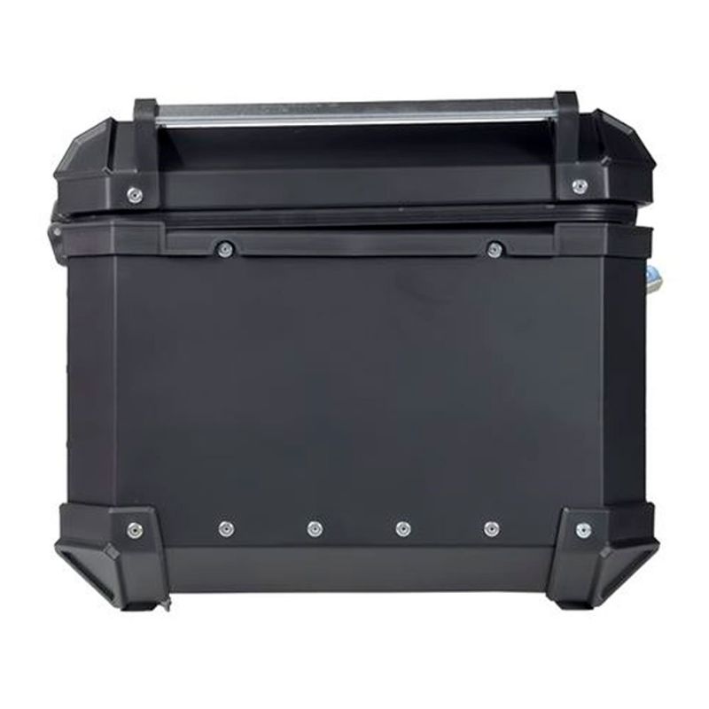 baú moto traseiro gp tech alumínio 65 litros preto (mp)