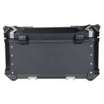 baú moto traseiro gp tech alumínio 65 litros preto (mp)