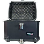 baú moto traseiro gp tech alumínio 65 litros preto (mp)