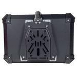 baú moto traseiro gp tech alumínio 65 litros preto (mp)