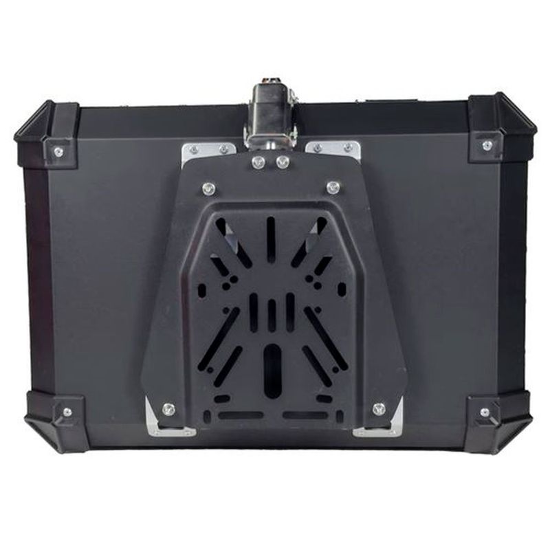 baú moto traseiro gp tech alumínio 65 litros preto (mp)