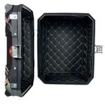 baú moto traseiro gp tech alumínio 65 litros preto (mp)