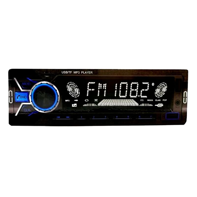 rádio automotivo mp3 e-tech combat plus bluetooth/ usb/ aux/ sd card com controle (mp)