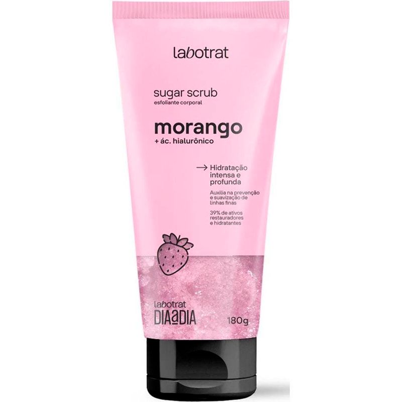 esfoliante sugar scrub labotrat morango 180g