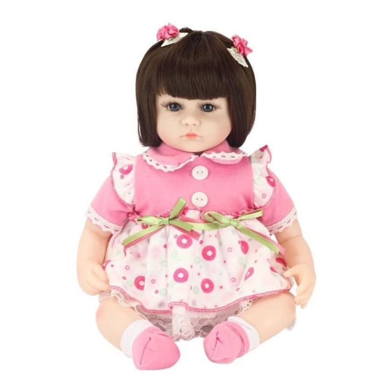 boneca realista bbr toys com vestido 42cm r3491 (mp)