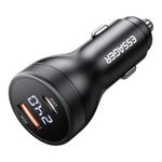 carregador veicular essager rápido 100w usb/usb-c preto (mp)