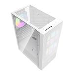 gabinete gamer darkflash a290 matx lateral em vidro temperado a290 branco (mp)