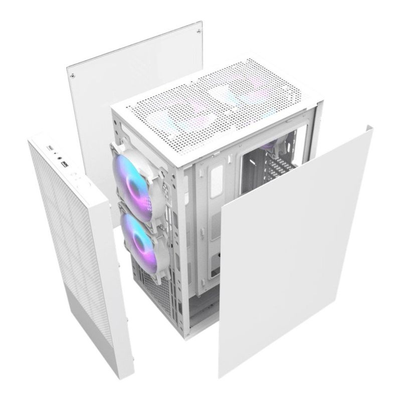 gabinete gamer darkflash a290 matx lateral em vidro temperado a290 branco (mp)
