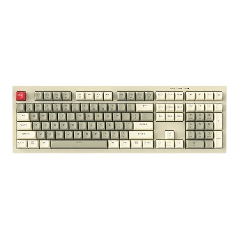 teclado gamer aigo usb-c mecânico rgb fg108 retrô cinza (mp)