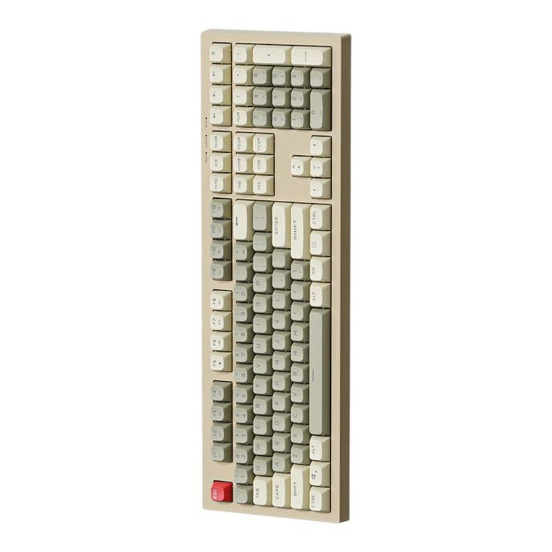 teclado gamer aigo usb-c mecânico rgb fg108 retrô cinza (mp)