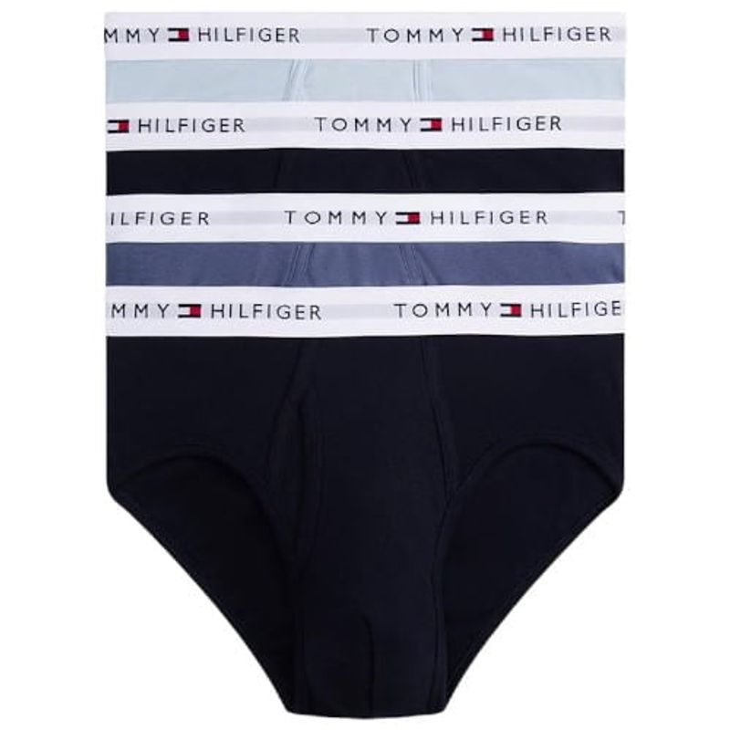 cueca tommy hilfiger pacote com 4 tamanho m azul a-bi