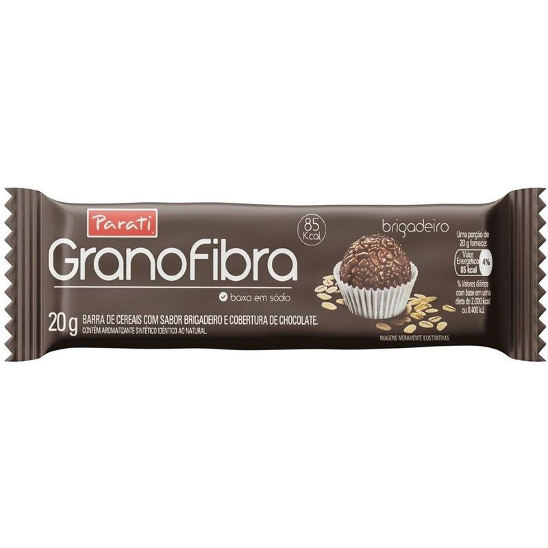 barra de cereais parati granofibra brigadeiro 20g