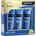 kit siàge hair plastia mini shampoo 50ml + condicionador 50ml + máscara 50ml