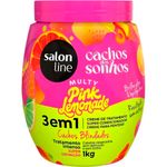 creme capilar 3 em 1 salon line multy pink lemonade cachos dos sonhos 1kg