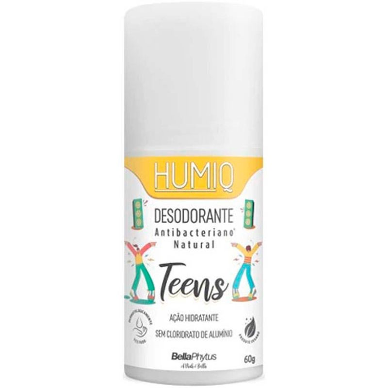 desodorante roll-on antibacteriano natural bellaphytus humiq vegano teens 60g