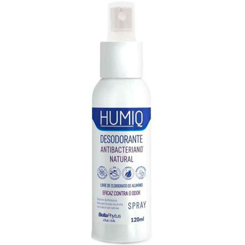 desodorante spray antibacteriano natural bellaphytus humiq vegano sem perfume 120ml