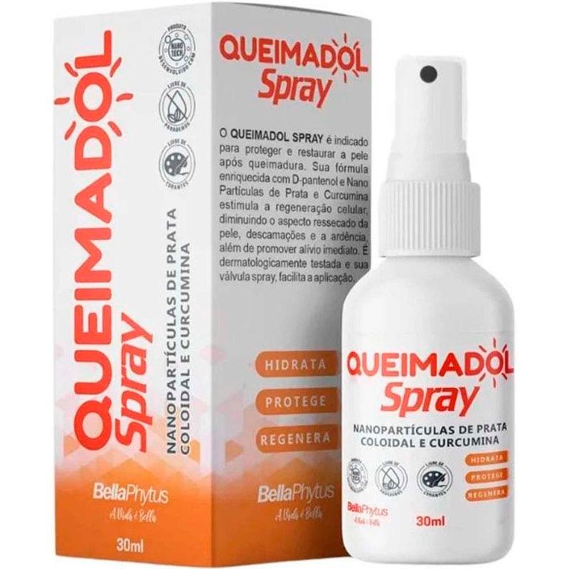 queimadol spray para queimadura bellaphytus 30ml