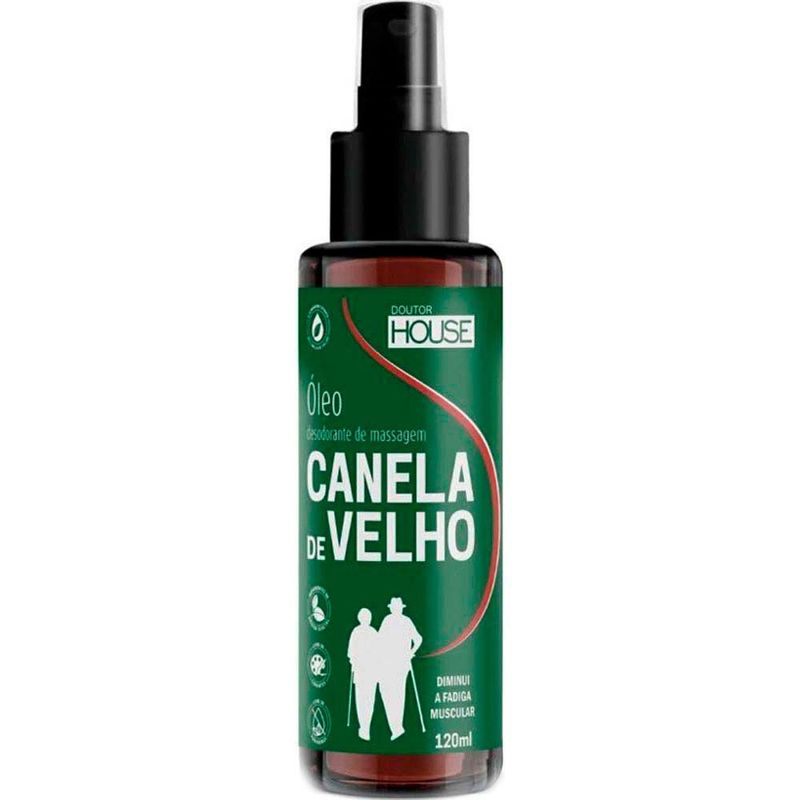 óleo desodorante de massagem canela de velho dr house em spray 120ml
