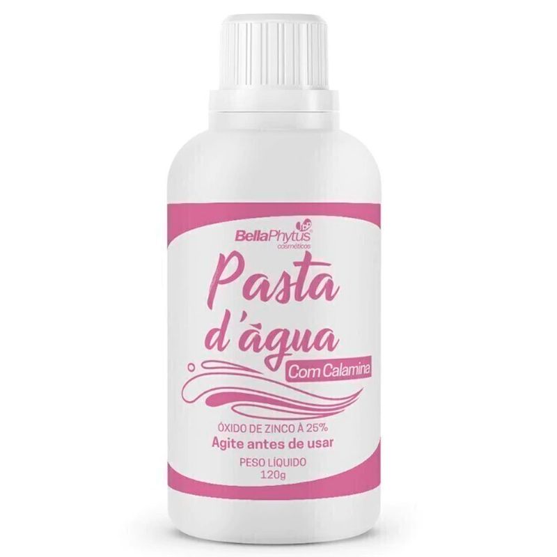 pasta d'agua com calamina óxido de zinco 25% bellaphytus 120g