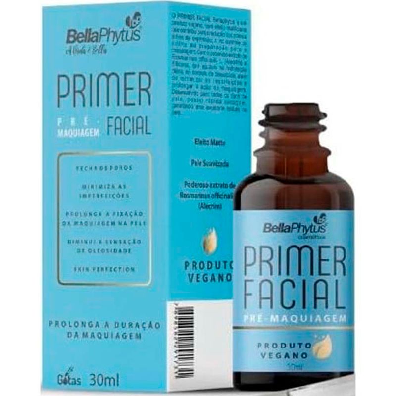 primer facial pré-maquiagem bellaphytus 30ml