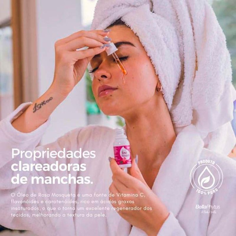 óleo rosa mosqueta rubiginosa bellaphytus 100% puro 30ml