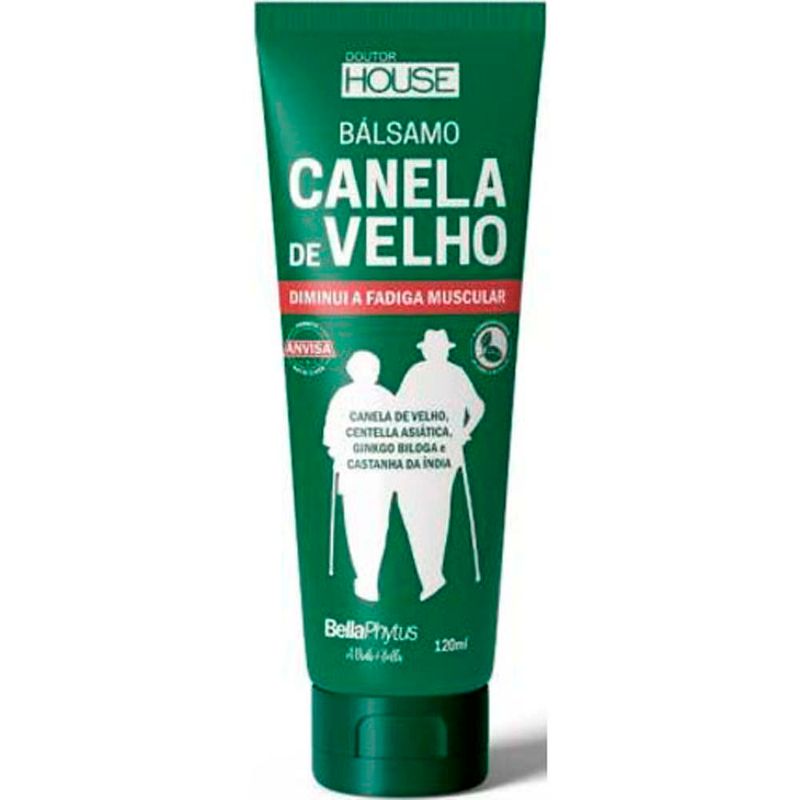 bálsamo gel para massagem canela de velho dr house bellaphytus 120ml
