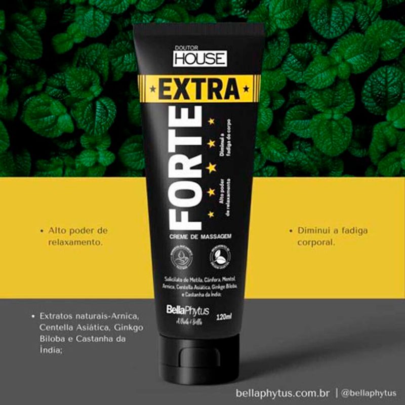 creme de massagem bellaphytus dr house extra forte 120ml