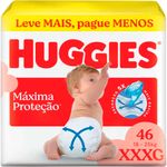 fralda huggies maxima proteção xxxg 46 unidades