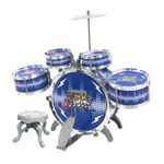 bateria infantil dm toys rock party com banco sortido dmt606 (mp)
