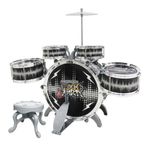 bateria infantil dm toys rock party com banco sortido dmt606 (mp)