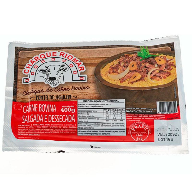 charque ponta de agulha riomar 400g