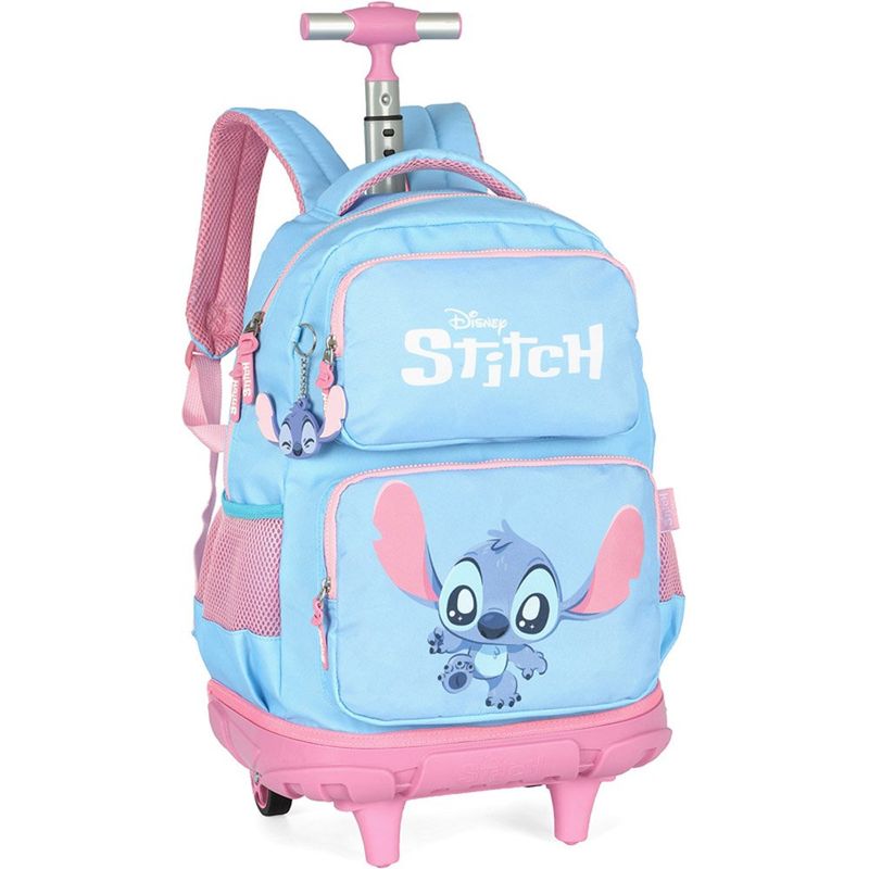 mochila com rodinhas stitch luxcel azul mc50042sc0200un