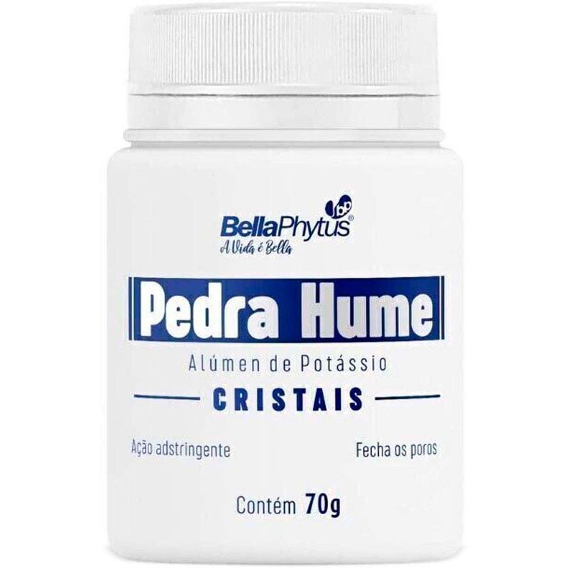 pedra hume cristais bellaphytus 100% pura 70g