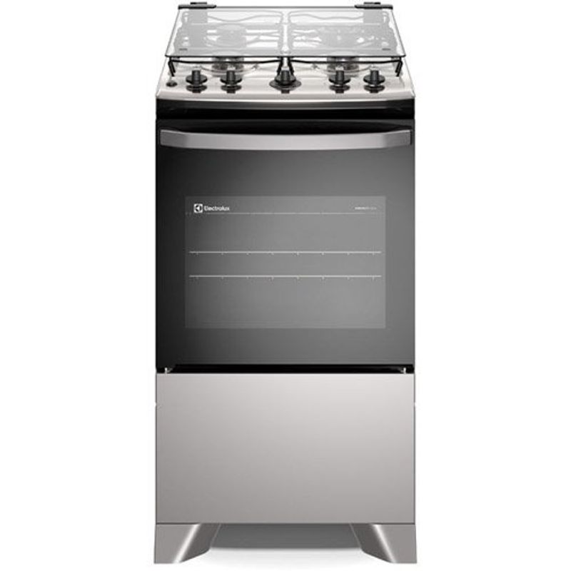 fogão 4 bocas electrolux efficient mesa inox perfectcook e vaporbake bivolt inox fe4ig
