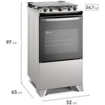 fogão 4 bocas electrolux efficient mesa inox perfectcook e vaporbake bivolt inox fe4ig