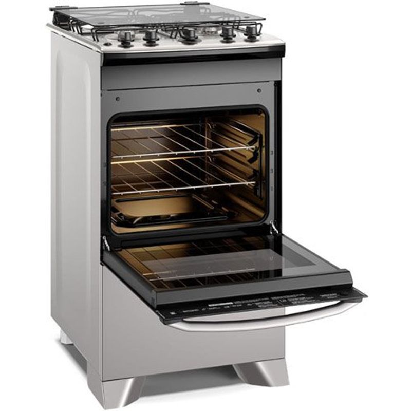 fogão 4 bocas electrolux efficient mesa inox perfectcook e vaporbake bivolt inox fe4ig