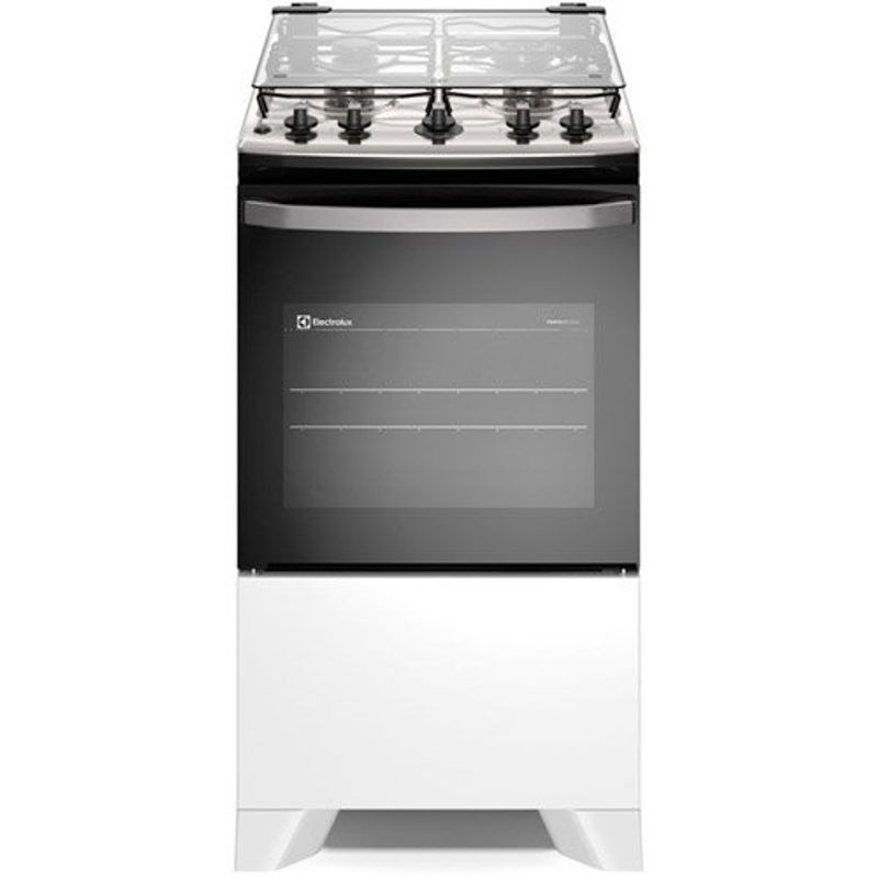 fogão 4 bocas electrolux efficient mesa inox perfectcook e vaporbake bivolt branco fe4iw