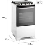 fogão 4 bocas electrolux efficient mesa inox perfectcook e vaporbake bivolt branco fe4iw