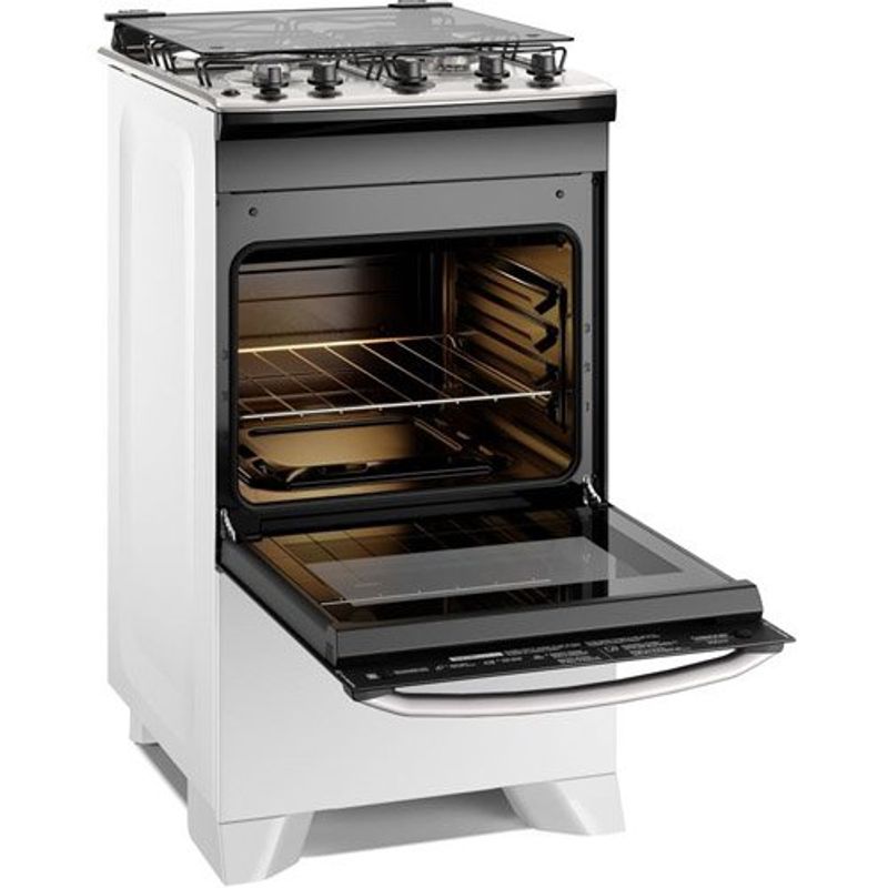 fogão 4 bocas electrolux efficient mesa inox perfectcook e vaporbake bivolt branco fe4iw